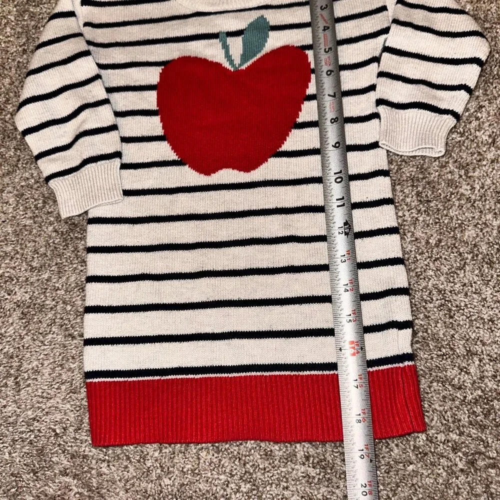 Baby Gap Striped Dress APPLE EUC 3T 3 years Red sweater long tunic